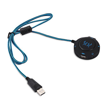KOTION ELK S2 Externe USB-geluidskaart Plug-en-Play Stereo Headset-adapter