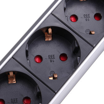 Stopcontactadapter Verborgen keuken Tafel omhoog Stopcontact Aluminium plank 3 EU-stekkers Netaansluitingen en 2 USB
