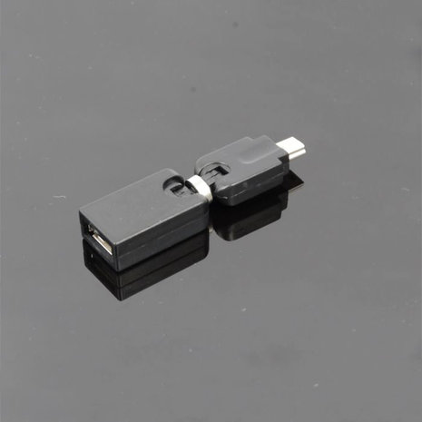 360 graden roterende Mini 5Pin USB Man-vrouw Adapter OTG Speaker MP3-speler Jack Converter voor Speaker Notebook